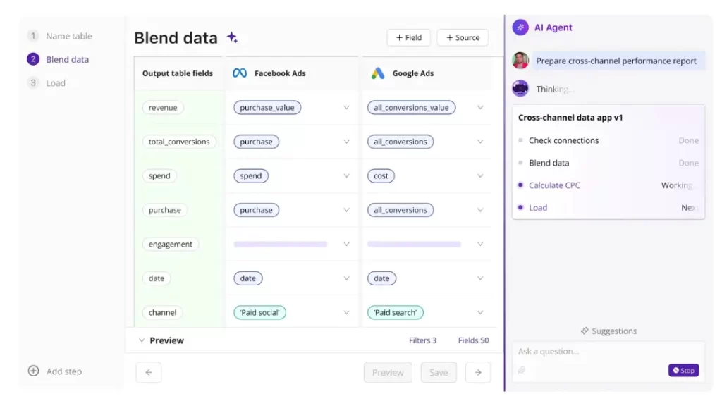 Improvado AI Agent: Unified Analytics